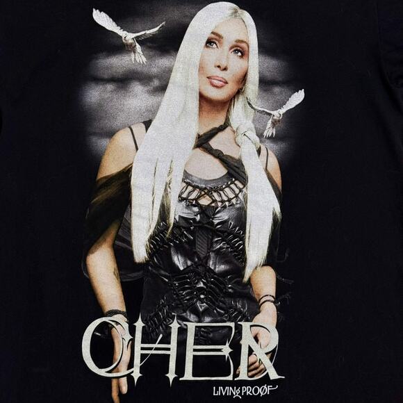 Y2K Cher Living Proof Tour T-Shirt - M - Picture 2 of 5